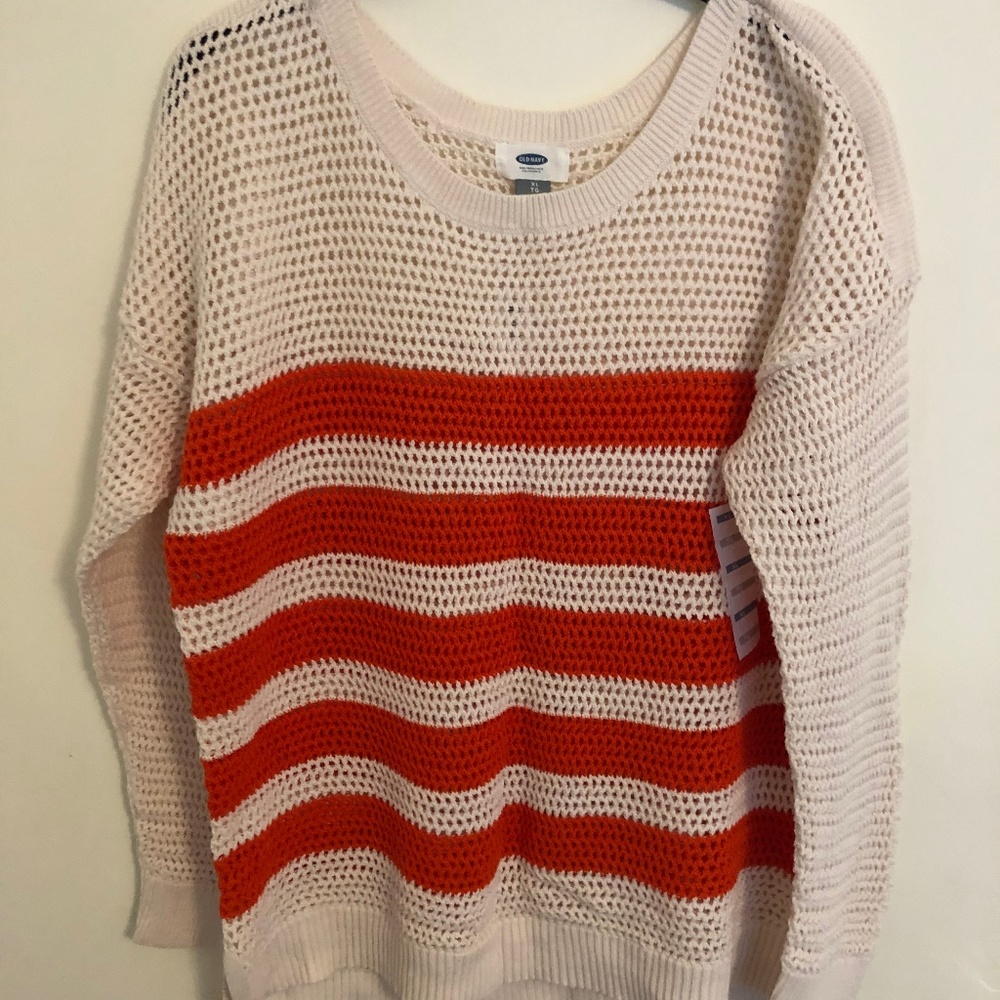 Old Navy knit open-weave sweater pullover top